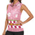 Japanese Asanoha Pattern Women Sleeveless Polo Shirt Charm Against Evil Spirits - Polynesian Pride