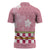 Japanese Asanoha Pattern Zipper Polo Shirt Charm Against Evil Spirits - Polynesian Pride