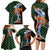 Japanese Asanoha Pattern Family Matching Long Sleeve Bodycon Dress and Hawaiian Shirt Sun Flame Slayer Dragon Hinokami Kagura Spirit - Polynesian Pride