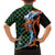 Japanese Asanoha Pattern Family Matching Off The Shoulder Long Sleeve Dress and Hawaiian Shirt Sun Flame Slayer Dragon Hinokami Kagura Spirit - Polynesian Pride