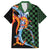 Japanese Asanoha Pattern Family Matching Off The Shoulder Long Sleeve Dress and Hawaiian Shirt Sun Flame Slayer Dragon Hinokami Kagura Spirit - Polynesian Pride