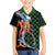 Japanese Asanoha Pattern Family Matching Off The Shoulder Long Sleeve Dress and Hawaiian Shirt Sun Flame Slayer Dragon Hinokami Kagura Spirit - Polynesian Pride