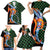 Japanese Asanoha Pattern Family Matching Short Sleeve Bodycon Dress and Hawaiian Shirt Sun Flame Slayer Dragon Hinokami Kagura Spirit - Polynesian Pride
