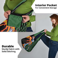 Japanese Asanoha Pattern Grocery Bag Sun Flame Slayer Dragon Hinokami Kagura Spirit - Polynesian Pride