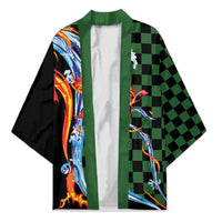 Japanese Asanoha Pattern Kimono Sun Flame Slayer Dragon Hinokami Kagura Spirit - Polynesian Pride