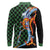 Japanese Asanoha Pattern Long Sleeve Polo Shirt Sun Flame Slayer Dragon Hinokami Kagura Spirit - Polynesian Pride