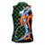 Japanese Asanoha Pattern Women Sleeveless Polo Shirt Sun Flame Slayer Dragon Hinokami Kagura Spirit - Polynesian Pride