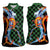 Japanese Asanoha Pattern Women Sleeveless Polo Shirt Sun Flame Slayer Dragon Hinokami Kagura Spirit - Polynesian Pride