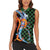 Japanese Asanoha Pattern Women Sleeveless Polo Shirt Sun Flame Slayer Dragon Hinokami Kagura Spirit - Polynesian Pride