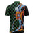 Japanese Asanoha Pattern Zipper Polo Shirt Sun Flame Slayer Dragon Hinokami Kagura Spirit - Polynesian Pride