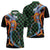 Japanese Asanoha Pattern Zipper Polo Shirt Sun Flame Slayer Dragon Hinokami Kagura Spirit - Polynesian Pride