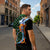 Japanese Asanoha Pattern Zipper Polo Shirt Sun Flame Slayer Dragon Hinokami Kagura Spirit - Polynesian Pride
