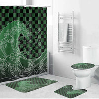 Japanese Asanoha Pattern Bathroom Set Water Breathing Slayer Dragon - Polynesian Pride