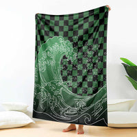 Japanese Asanoha Pattern Blanket Water Breathing Slayer Dragon - Polynesian Pride