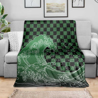 Japanese Asanoha Pattern Blanket Water Breathing Slayer Dragon - Polynesian Pride
