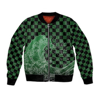 Japanese Asanoha Pattern Bomber Jacket Water Breathing Slayer Dragon - Polynesian Pride