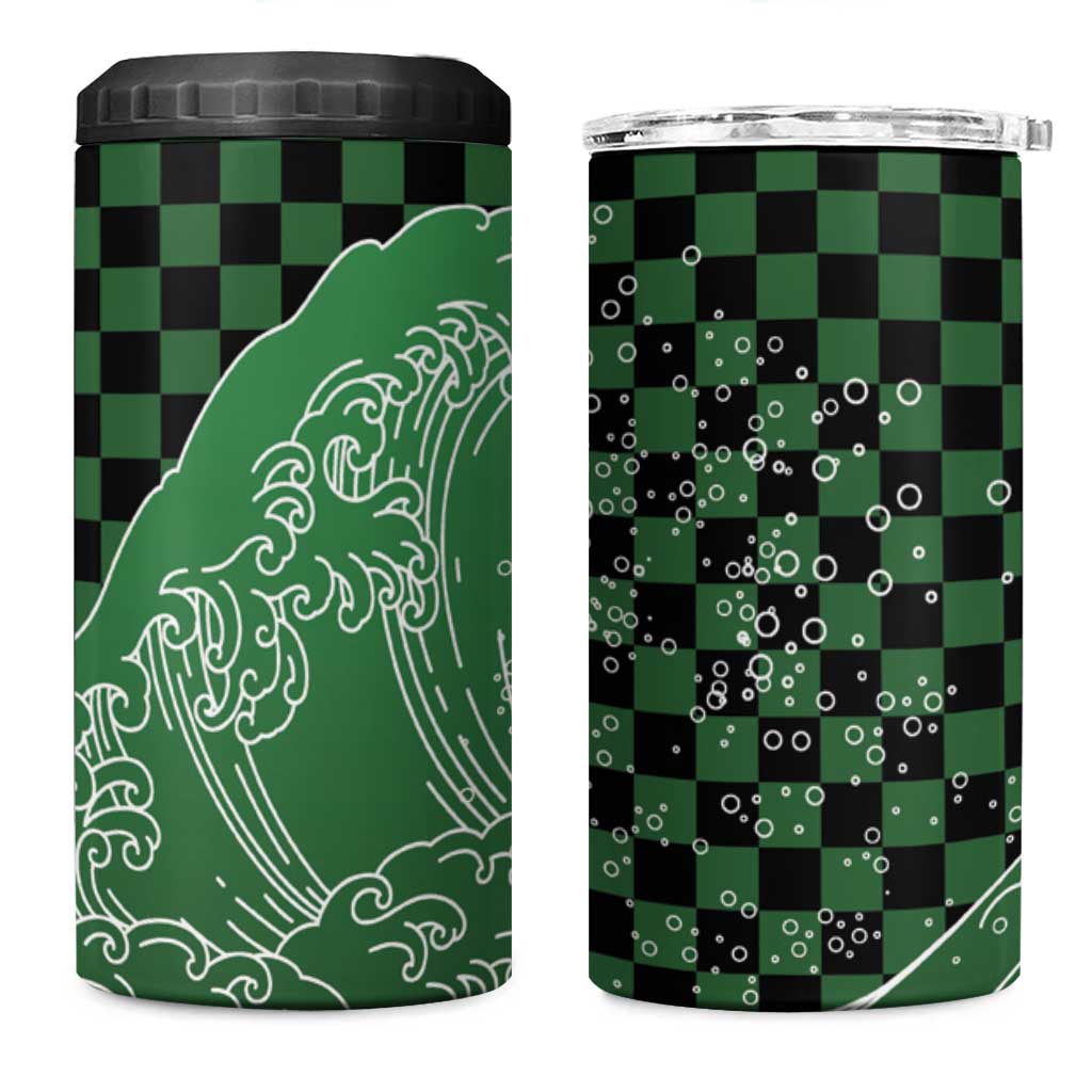Japanese Asanoha Pattern 4 in 1 Can Cooler Tumbler Water Breathing Slayer Dragon - Polynesian Pride