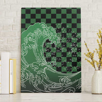 Japanese Asanoha Pattern Canvas Wall Art Water Breathing Slayer Dragon - Polynesian Pride