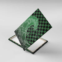 Japanese Asanoha Pattern Canvas Wall Art Water Breathing Slayer Dragon - Polynesian Pride