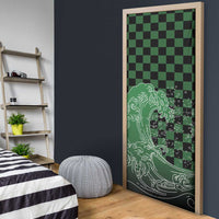 Japanese Asanoha Pattern Door Cover Water Breathing Slayer Dragon - Polynesian Pride