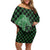 Japanese Asanoha Pattern Family Matching Off Shoulder Short Dress and Hawaiian Shirt Water Breathing Slayer Dragon - Polynesian Pride