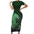 Japanese Asanoha Pattern Family Matching Short Sleeve Bodycon Dress and Hawaiian Shirt Water Breathing Slayer Dragon - Polynesian Pride