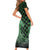 Japanese Asanoha Pattern Family Matching Short Sleeve Bodycon Dress and Hawaiian Shirt Water Breathing Slayer Dragon - Polynesian Pride