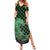 Japanese Asanoha Pattern Family Matching Summer Maxi Dress and Hawaiian Shirt Water Breathing Slayer Dragon - Polynesian Pride