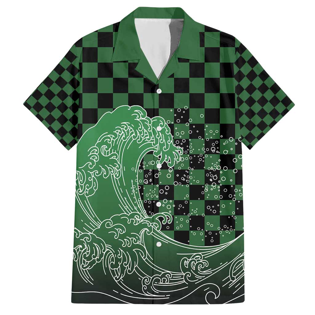 Japanese Asanoha Pattern Hawaiian Shirt Water Breathing Slayer Dragon - Polynesian Pride