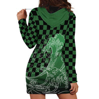 Japanese Asanoha Pattern Hoodie Dress Water Breathing Slayer Dragon - Polynesian Pride