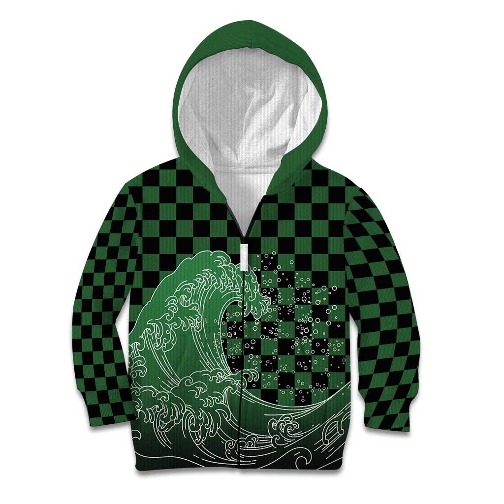 Japanese Asanoha Pattern Kid Hoodie Water Breathing Slayer Dragon - Polynesian Pride