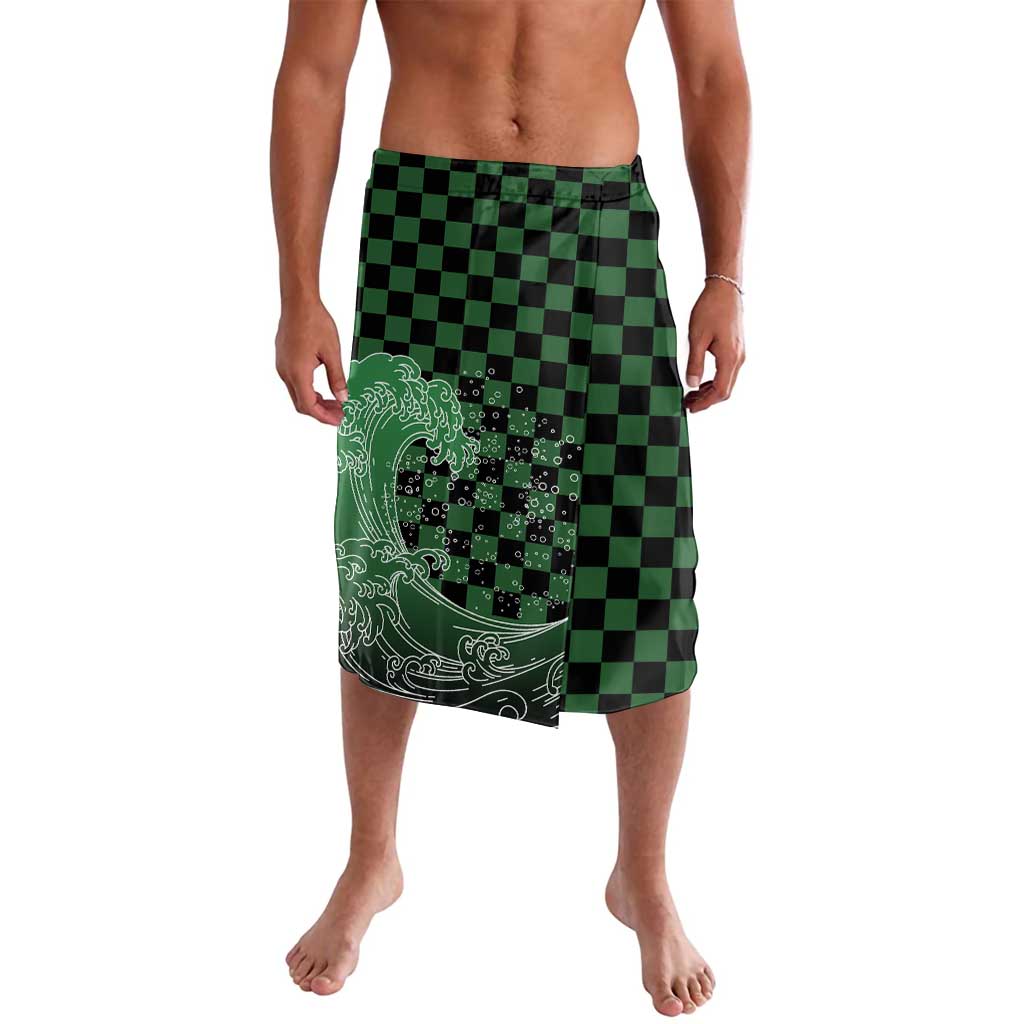 Japanese Asanoha Pattern Lavalava Water Breathing Slayer Dragon - Polynesian Pride
