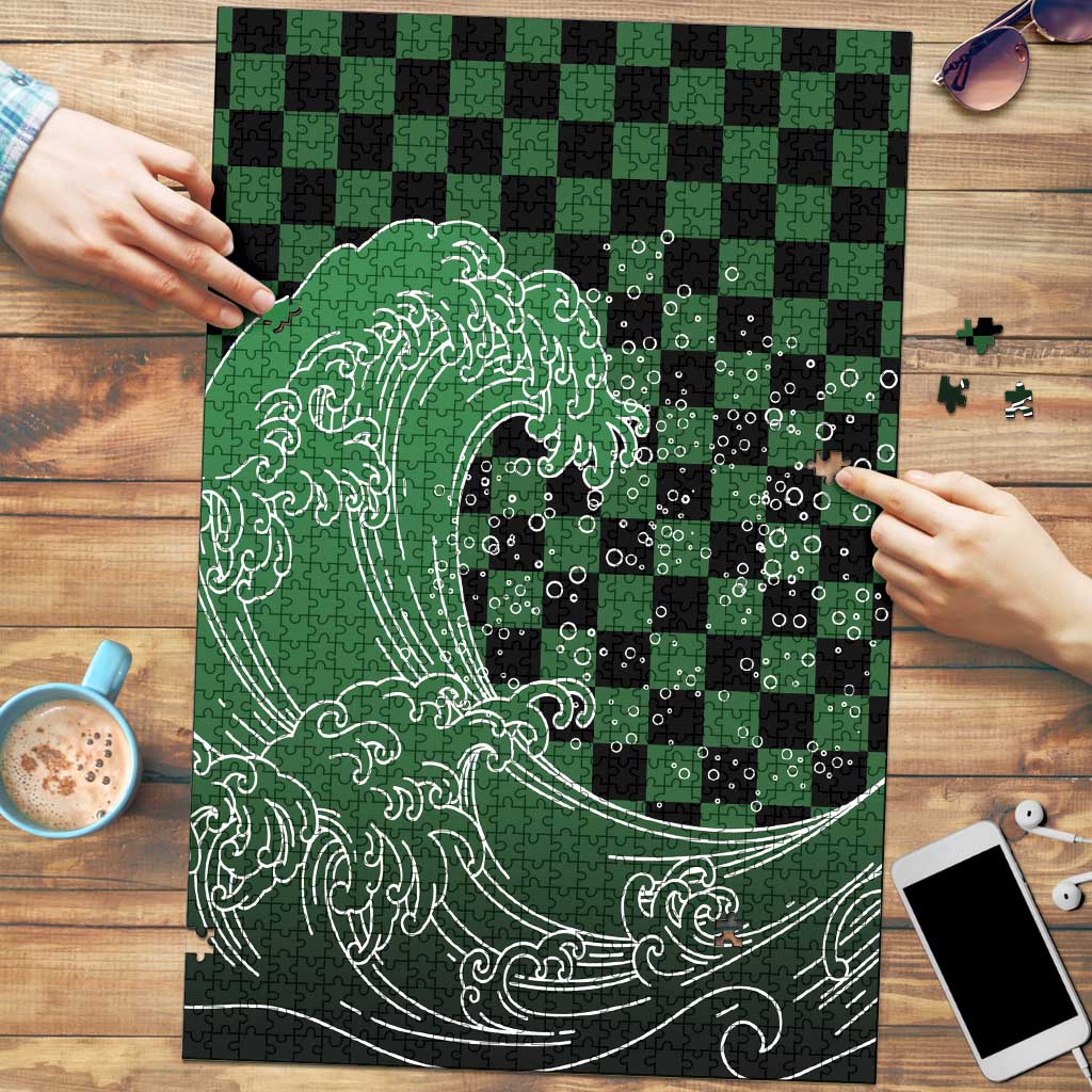 Japanese Asanoha Pattern Puzzle Water Breathing Slayer Dragon - Polynesian Pride