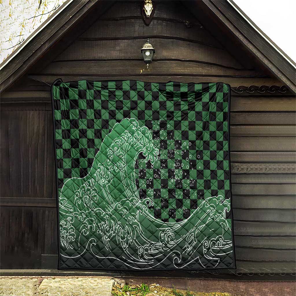 Japanese Asanoha Pattern Quilt Water Breathing Slayer Dragon - Polynesian Pride