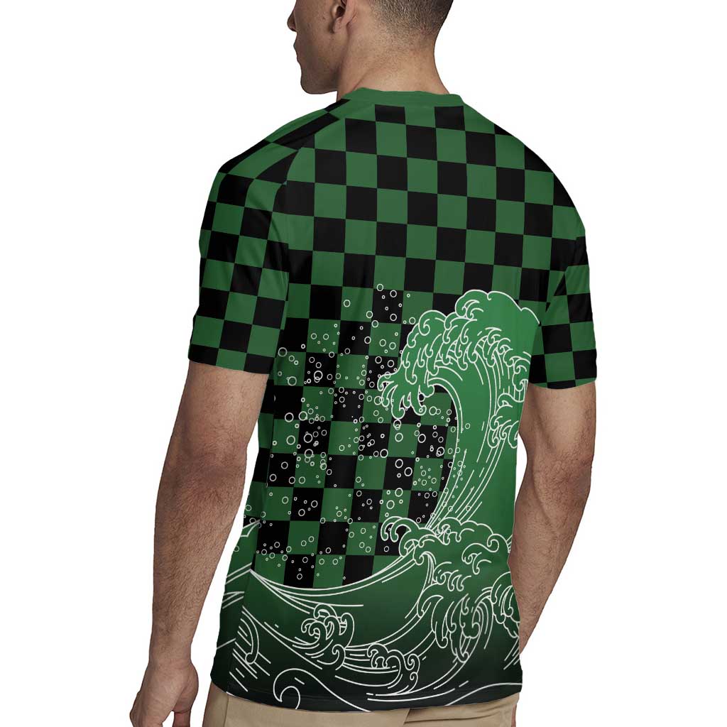 Japanese Asanoha Pattern Rugby Jersey Water Breathing Slayer Dragon - Polynesian Pride