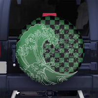 Japanese Asanoha Pattern Spare Tire Cover Water Breathing Slayer Dragon - Polynesian Pride