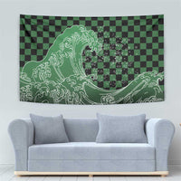 Japanese Asanoha Pattern Tapestry Water Breathing Slayer Dragon - Polynesian Pride
