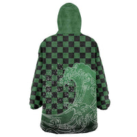 Japanese Asanoha Pattern Wearable Blanket Hoodie Water Breathing Slayer Dragon - Polynesian Pride