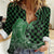 Japanese Asanoha Pattern Women Casual Shirt Water Breathing Slayer Dragon - Polynesian Pride