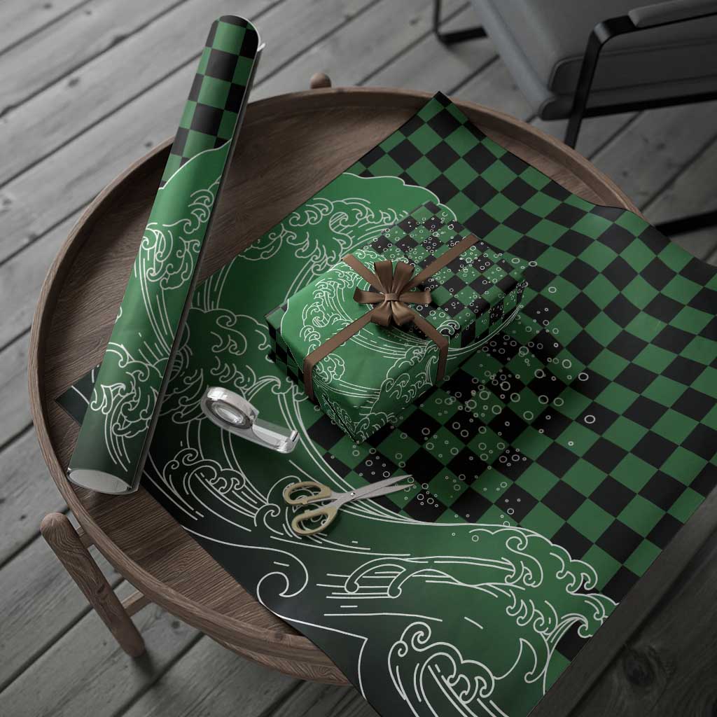 Japanese Asanoha Pattern Wrapping Paper Water Breathing Slayer Dragon - Polynesian Pride