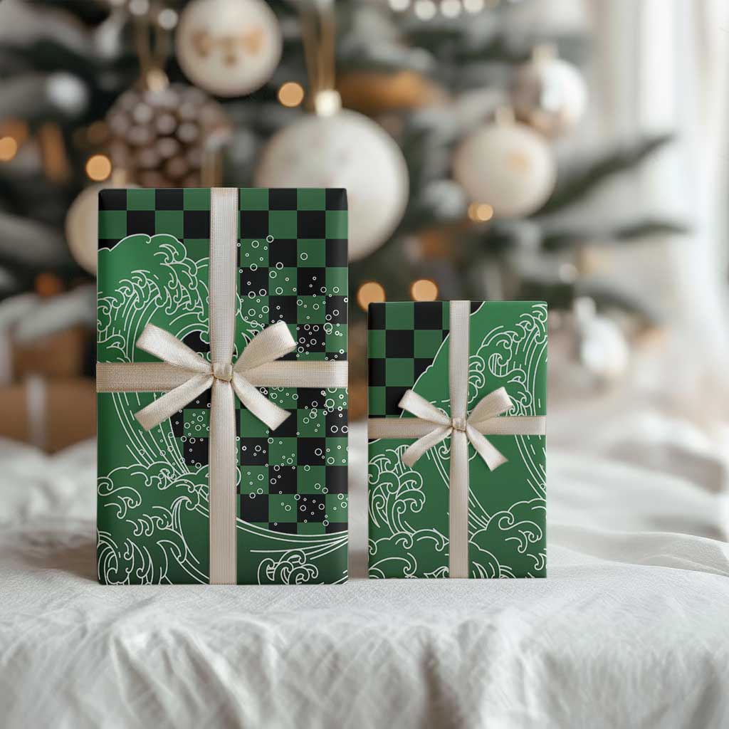 Japanese Asanoha Pattern Wrapping Paper Water Breathing Slayer Dragon - Polynesian Pride