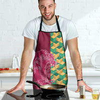 Japanese Bishamon-Kikkou Pattern Apron Water Pillar Silent River Flow - Polynesian Pride