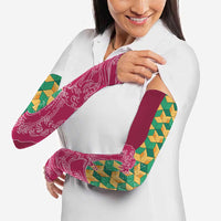 Japanese Bishamon-Kikkou Pattern Arm Sleeves Water Pillar Silent River Flow - Polynesian Pride