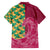 Japanese Bishamon-Kikkou Pattern Family Matching Off Shoulder Maxi Dress and Hawaiian Shirt Water Pillar Silent River Flow - Polynesian Pride