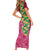 Japanese Bishamon-Kikkou Pattern Family Matching Short Sleeve Bodycon Dress and Hawaiian Shirt Water Pillar Silent River Flow - Polynesian Pride