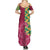 Japanese Bishamon-Kikkou Pattern Family Matching Summer Maxi Dress and Hawaiian Shirt Water Pillar Silent River Flow - Polynesian Pride