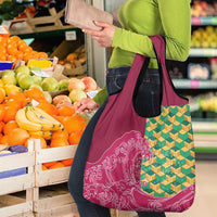 Japanese Bishamon-Kikkou Pattern Grocery Bag Water Pillar Silent River Flow - Polynesian Pride