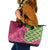 Japanese Bishamon-Kikkou Pattern Leather Tote Bag Water Pillar Silent River Flow - Polynesian Pride