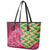 Japanese Bishamon-Kikkou Pattern Leather Tote Bag Water Pillar Silent River Flow - Polynesian Pride