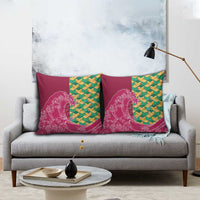 Japanese Bishamon-Kikkou Pattern Pillow Cover Water Pillar Silent River Flow - Polynesian Pride